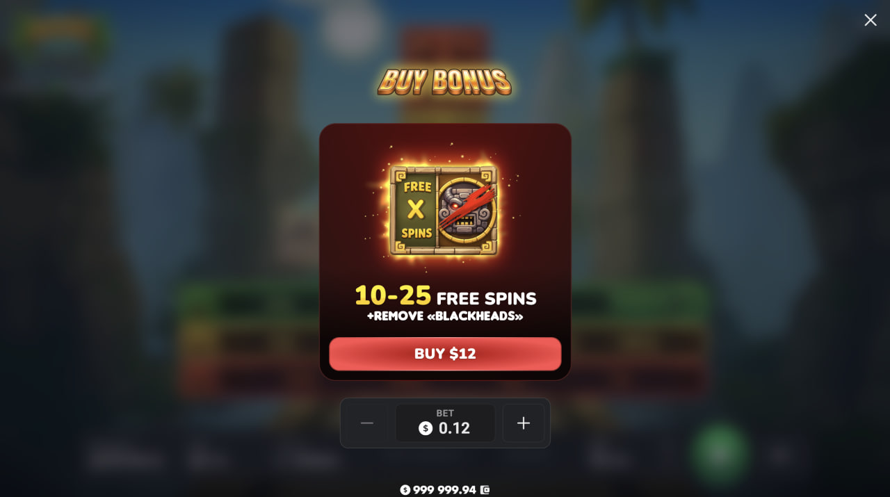 Aztec Totem bono, código promocional, dinero real y registro: ventana Bonus Buy de 10 a 25 Free Spins