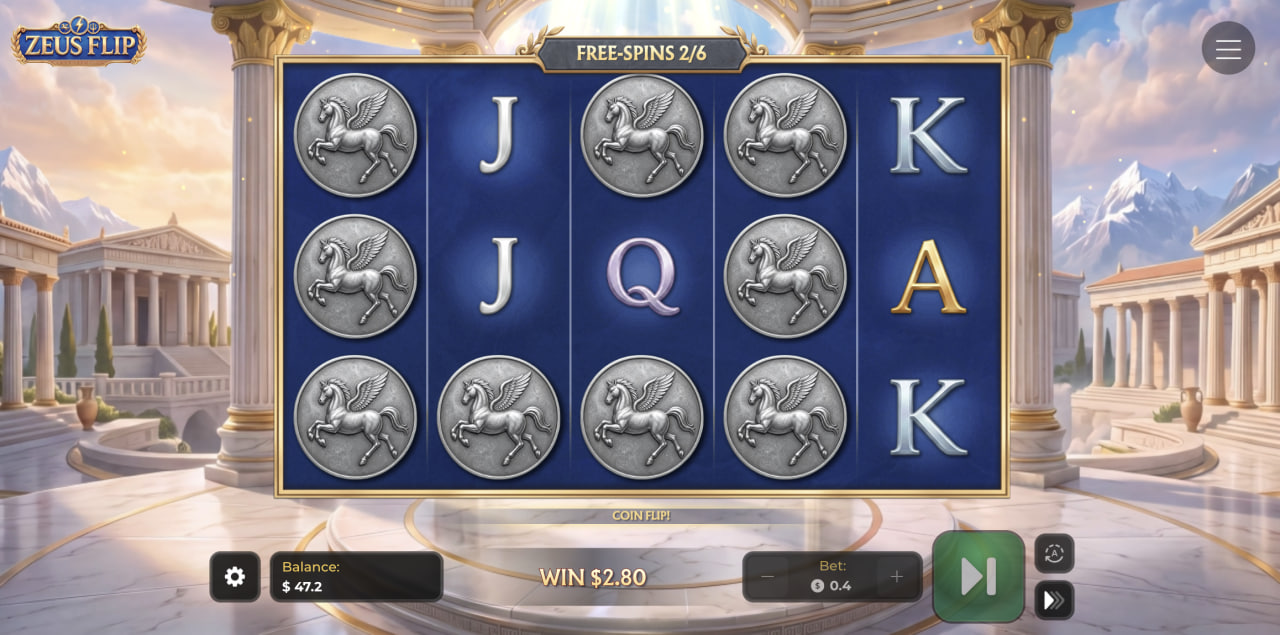 Zeus Flip opinión, demo, juego gratis en el casino: rodillos en Free Spins con monedas Pegaso